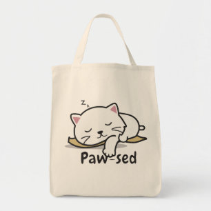 Bolsa de mano de gato lindo dormido – Bolsa de alg