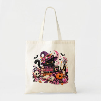 Bolsa de mano de gato negro lindo de Halloween