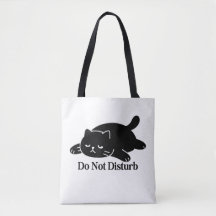 Bolsa de mano de gato negro 'No molestar' Gato per