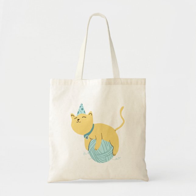 Bolsa de mano de gato y lana (Frente)