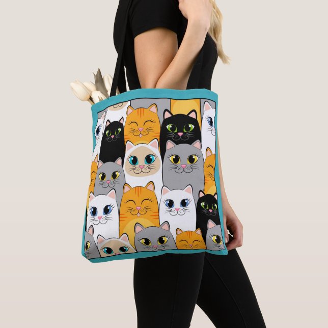 Bolsa de mano de Gatos Felices (Detalle)