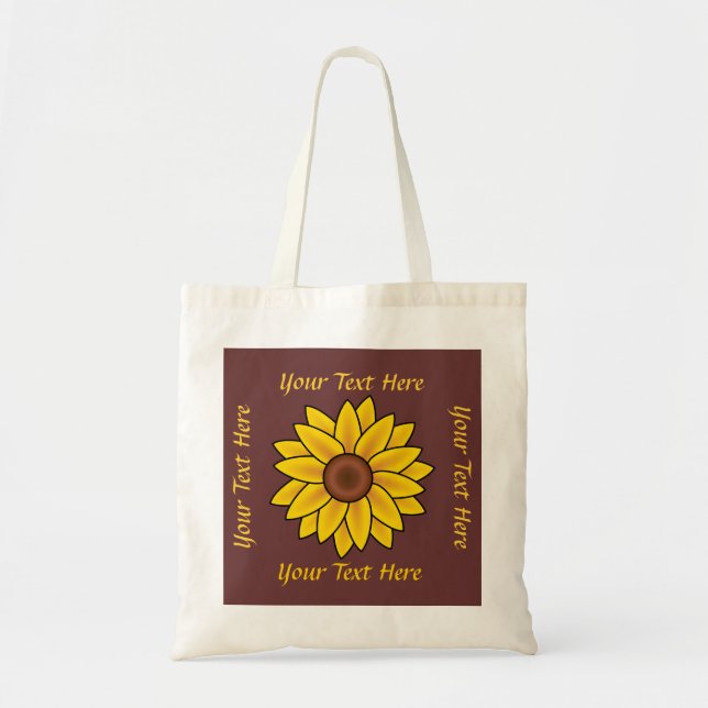 Bolsa de mano de girasol personalizada (Frente)