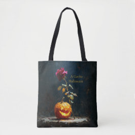 Bolsa de mano de Halloween de calabaza y rosa romá