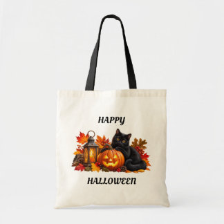 Bolsa de mano de Halloween de dos gatos