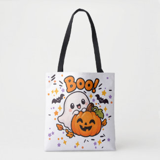 Bolsa de mano de Halloween de fantasma lindo y cal