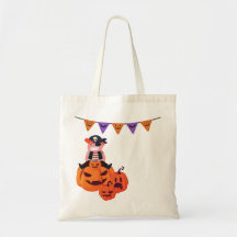 Bolsa de mano de Halloween de gato espeluznante