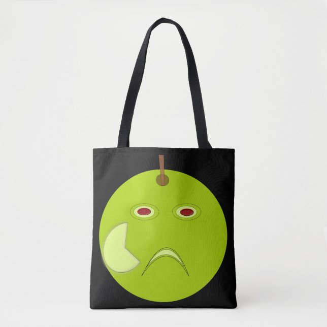 Bolsa de mano de Halloween de manzana malvada con  (Anverso)