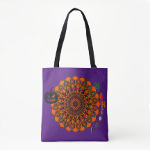 Bolsa de mano de Halloween Mandala Hocus Pocus - D