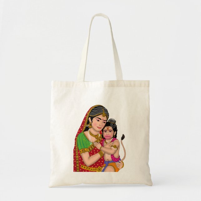 Bolsa de mano de Hanuman y Anjana Mata (Frente)