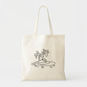 Bolsa de mano de Isla del Paraíso, dibujo lineal