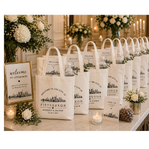 Bolsa de mano de la silueta de Pittsburgh – Favor