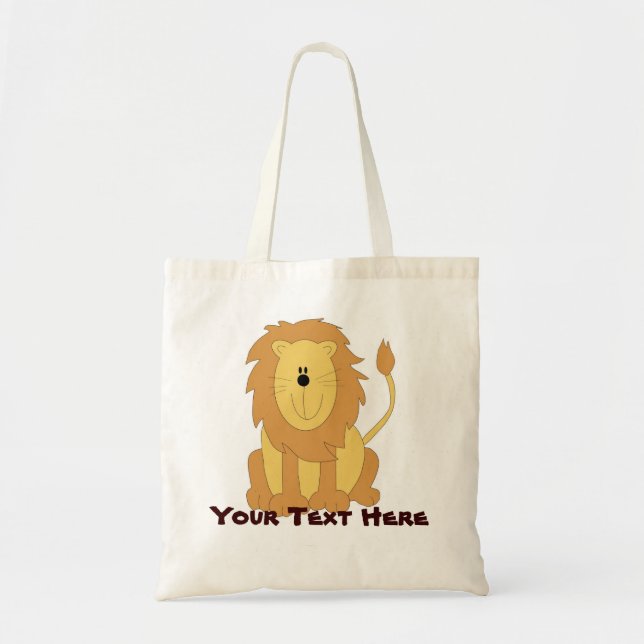 Bolsa de mano de león personalizada linda (Frente)