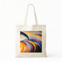Bolsa de mano de lona con arte abstracto elegante