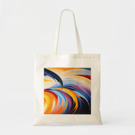 Bolsa de mano de lona con arte abstracto elegante