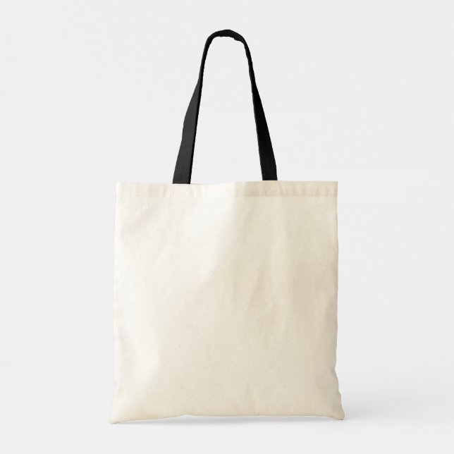 Bolsa de mano de lona con asa negra (Reverso)