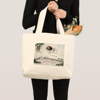 Bolsa de mano de lona con paisaje natural minimali