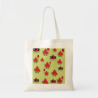 Bolsa de mano de lona con patrón de sandía adorabl