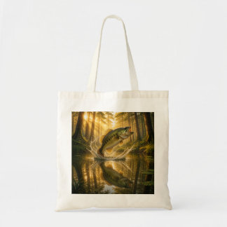 Bolsa de mano de lubina de boca grande de bosque d