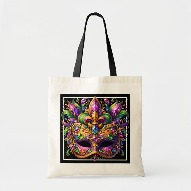 Bolsa de mano de máscara de Mardi Gras (Frente)