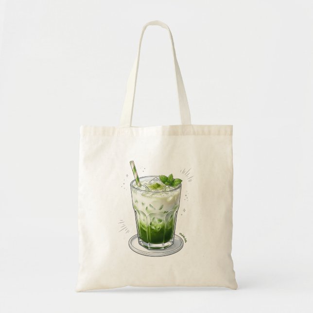 Bolsa de mano de Matcha Latte Adorable (Frente)