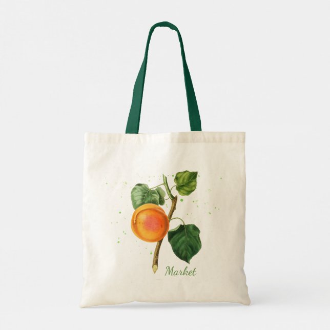 Bolsa de mano de mercado de frutas naranjas (Reverso)