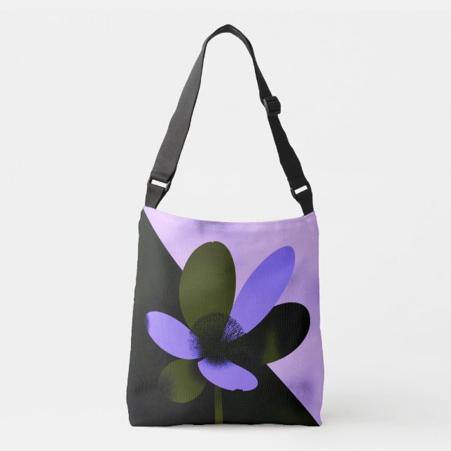 Bolsa de mano de moda floral abstracta en negrita (Anverso)