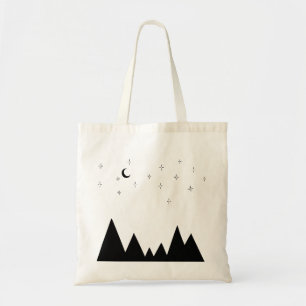 Bolsa de mano de montañas y estrellas