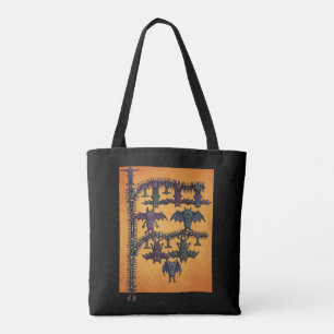 Bolsa de mano de murciélagos entrelazados góticos