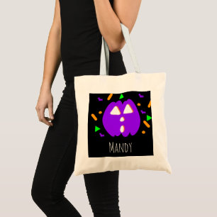 Bolsa de mano de naranja verde calabaza de neón pa