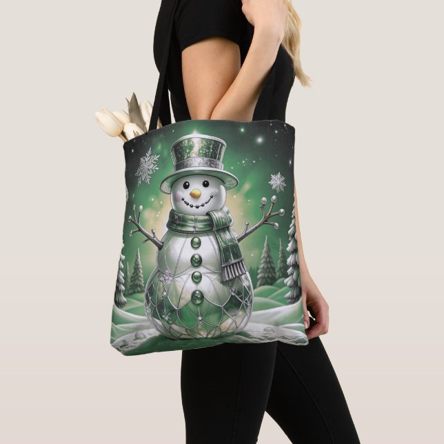 Bolsa de mano de Navidad Copos de nieve Muñeco de  (Detalle)