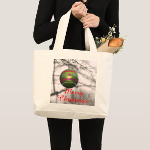 Bolsa de mano de Navidad verde y roja para adornos