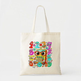 Bolsa de mano de números de matemáticas lindos par