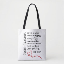 Bolsa de mano de orgullosa abuela de gato y perro