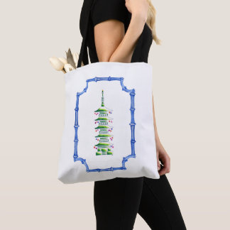 Bolsa de mano de pagoda de Navidad con chinoiserie