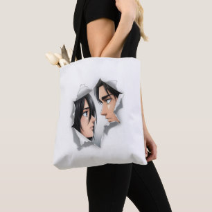 Bolsa de mano de papel rasgado con estética de Ere