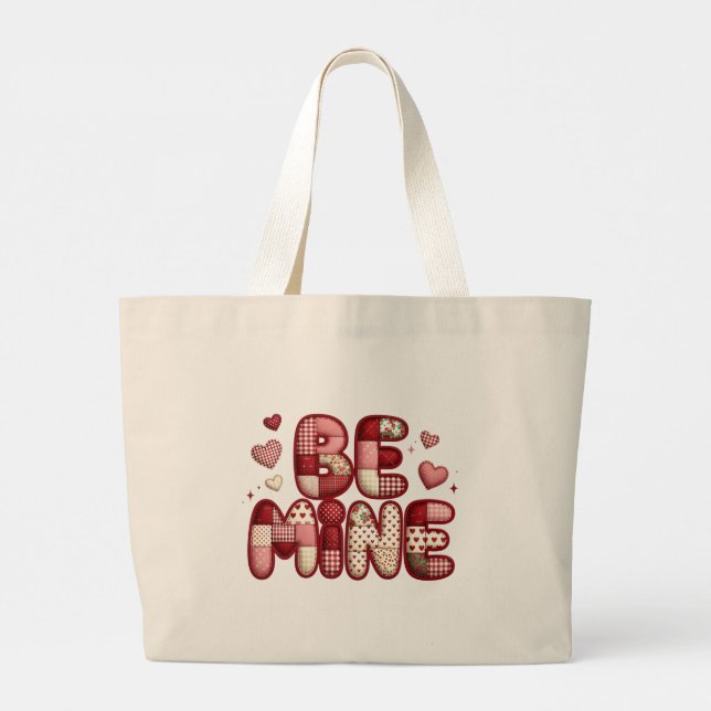 Bolsa de mano de patchwork Be Mine para San Valent (Reverso)