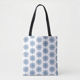 Bolsa de mano de patrón de cuadros de copo de niev