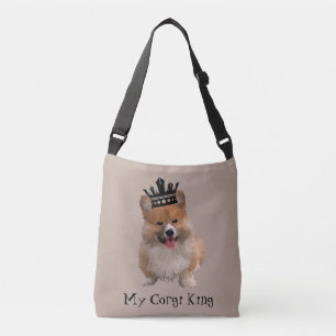 Bolsa de mano de perro Corgi galés "Mi rey Corgi"