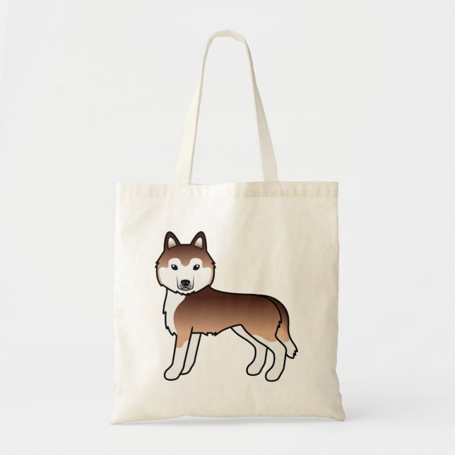 Bolsa de mano de perro de dibujos animados lindo H (Frente)