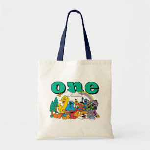 Bolsa de mano de personajes de Sesame Street y señ
