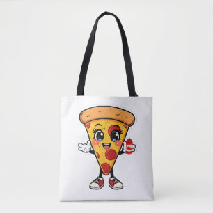 Bolsa de mano de pizza Kawaii adorable
