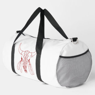Bolsa de mano de Red Ghost Dance Buffalo línea bla