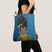 Bolsa de mano de señora afroamericana