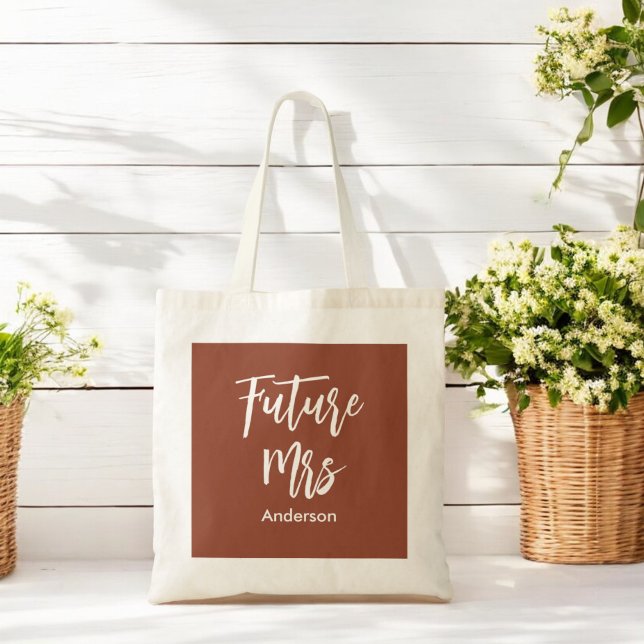 Bolsa de mano de terracota Future Mrs Brown para n (Subido por el creador)