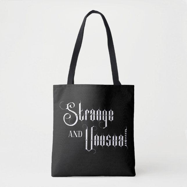 Bolsa de mano de texto gótico extraño e inusual (Anverso)