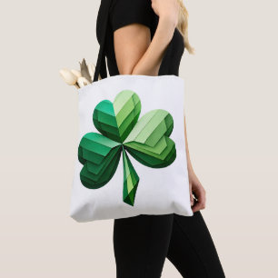 Bolsa de mano de trébol geométrico para el día de