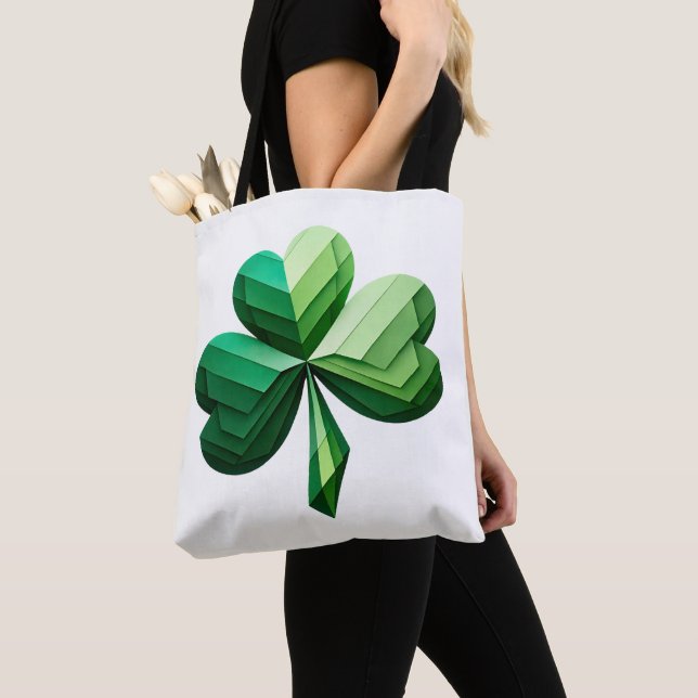Bolsa de mano de trébol geométrico para el día de  (Detalle)