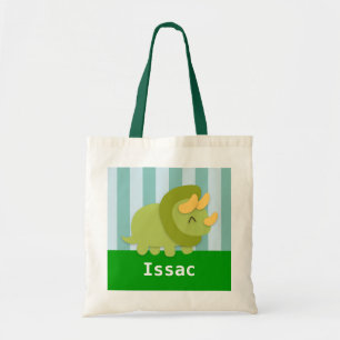 Bolsa de mano de Triceratops dinosaurio verde lind