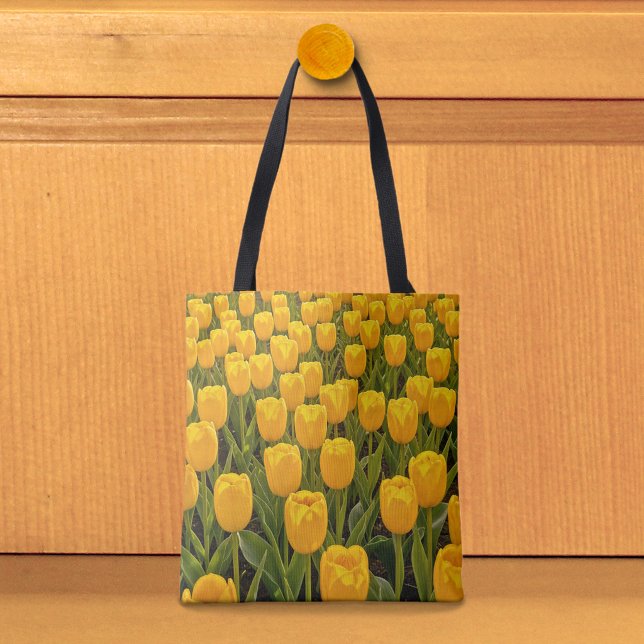 Bolsa de mano de tulipanes amarillos (Tote bag with yellow tulips)