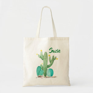 Bolsa de mano del desierto de acuarela suculenta C